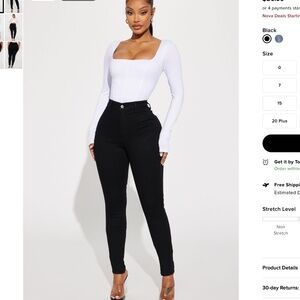 Fashion Nova black jeggings size 5